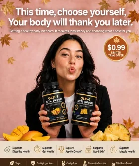 Earlier Summit Nutritions lifestyle ad with offer badge